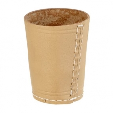 Piatnik Lederwürfelbecher natur - 8,8cm 285725