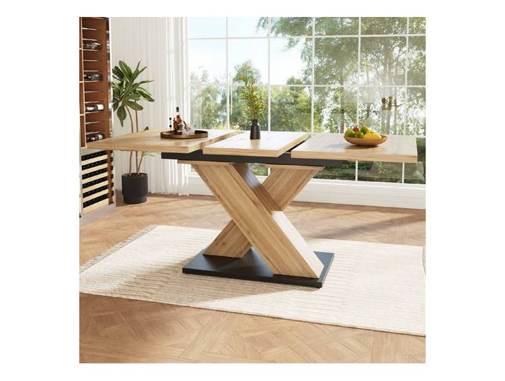 Celya Esstisch Teleskoptisch,Tisch,Küchentisch,Ausziehtisch auf 119-158.5*80*75cm, für Küche und Wohnzimmer, Esstisch