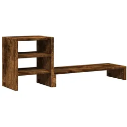 Helloshop26 - Monitorständer Schreibtischmöbel und Büroorganizer braunes Holzwerkstoff 02_0044950