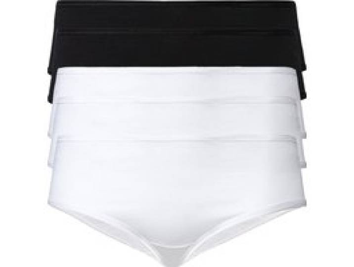 ESMARA® Lot de 5 culottes hipsters femme (noir/blanc)