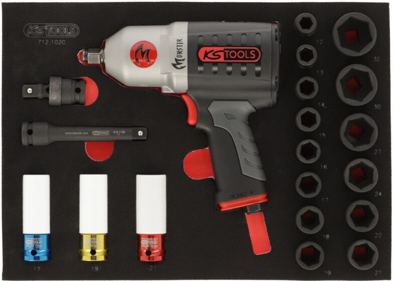 KS TOOLS Module 20 douilles et clé à chocs 1/2'' - 712.102