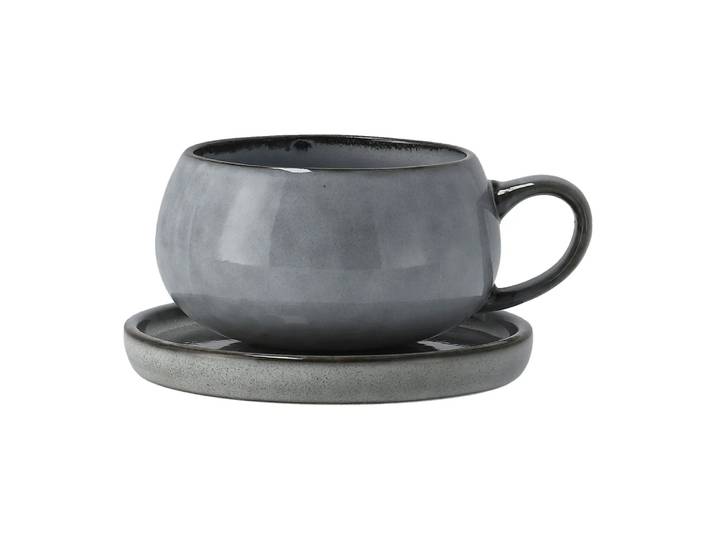 Lene Bjerre Tasse et soucoupe Amera Gris
