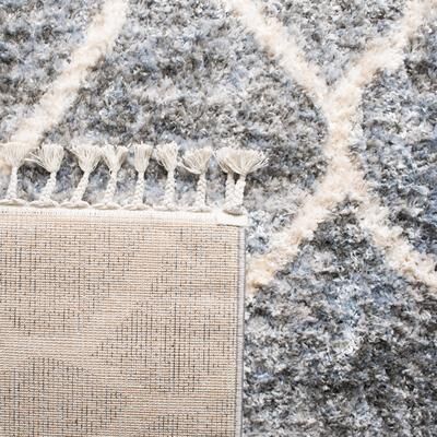 SAFAVIEH Berber Fringe Shag Mercedes Trellis Rug