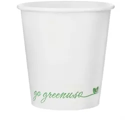 MONOUSO - Becher de Karton "Go Green" Weiße 3Oz/100ml Ø5,6cm (1.000 Stück)