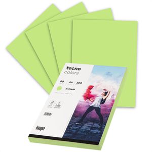 Inapa tecno colors Kopierpapier ,2100019182, A4, 80g/qm, leuchtend grün, 100 Blatt