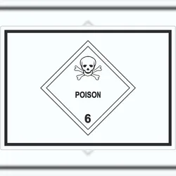 HB-Druck Aufkleber Giftige Stoffe Symbol Poison Totenkopf A3 (297x420mm)