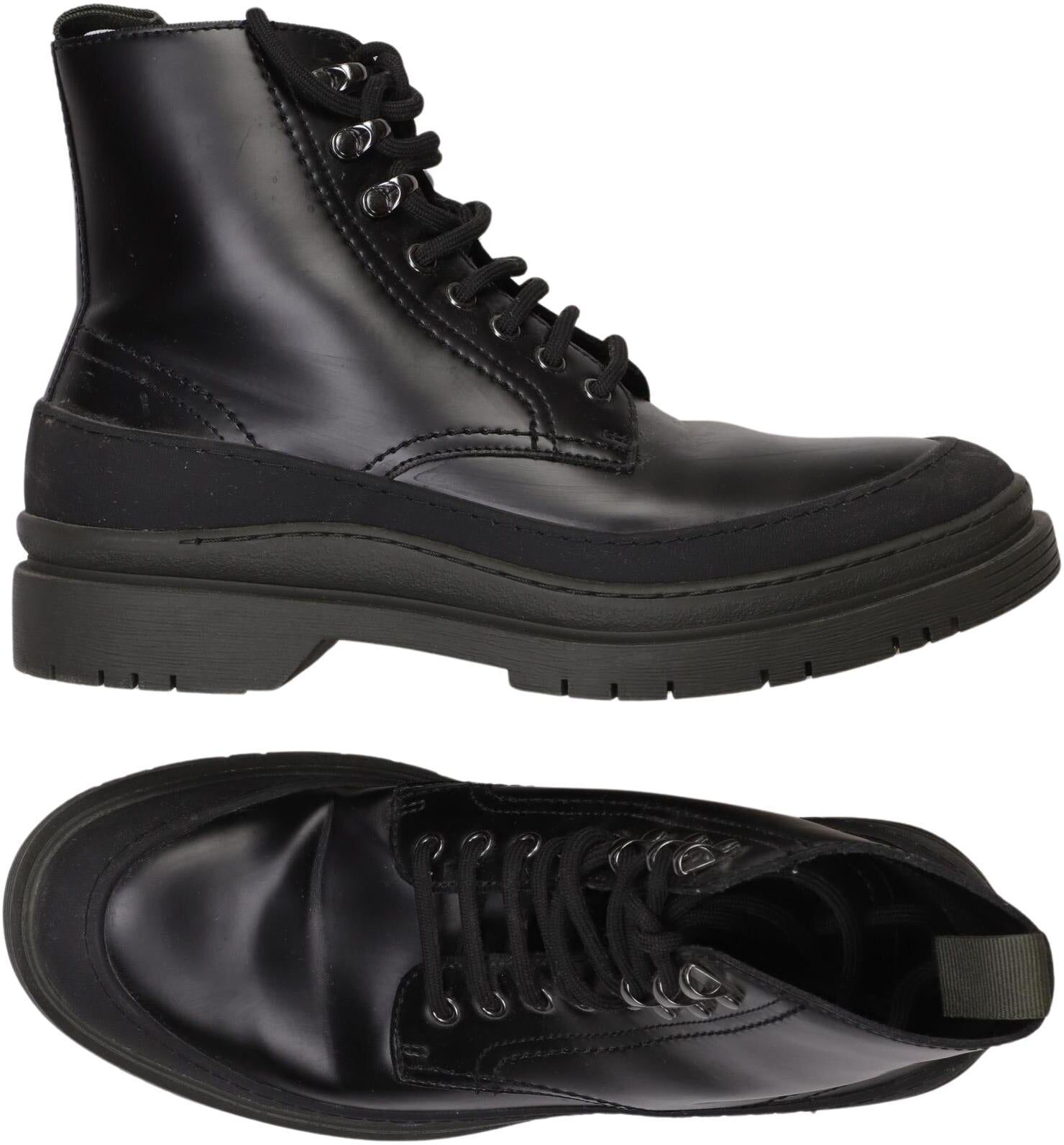 Zara Herren Stiefel, Schwarz, Gr. EU 41, kein / Etikett - Second Hand