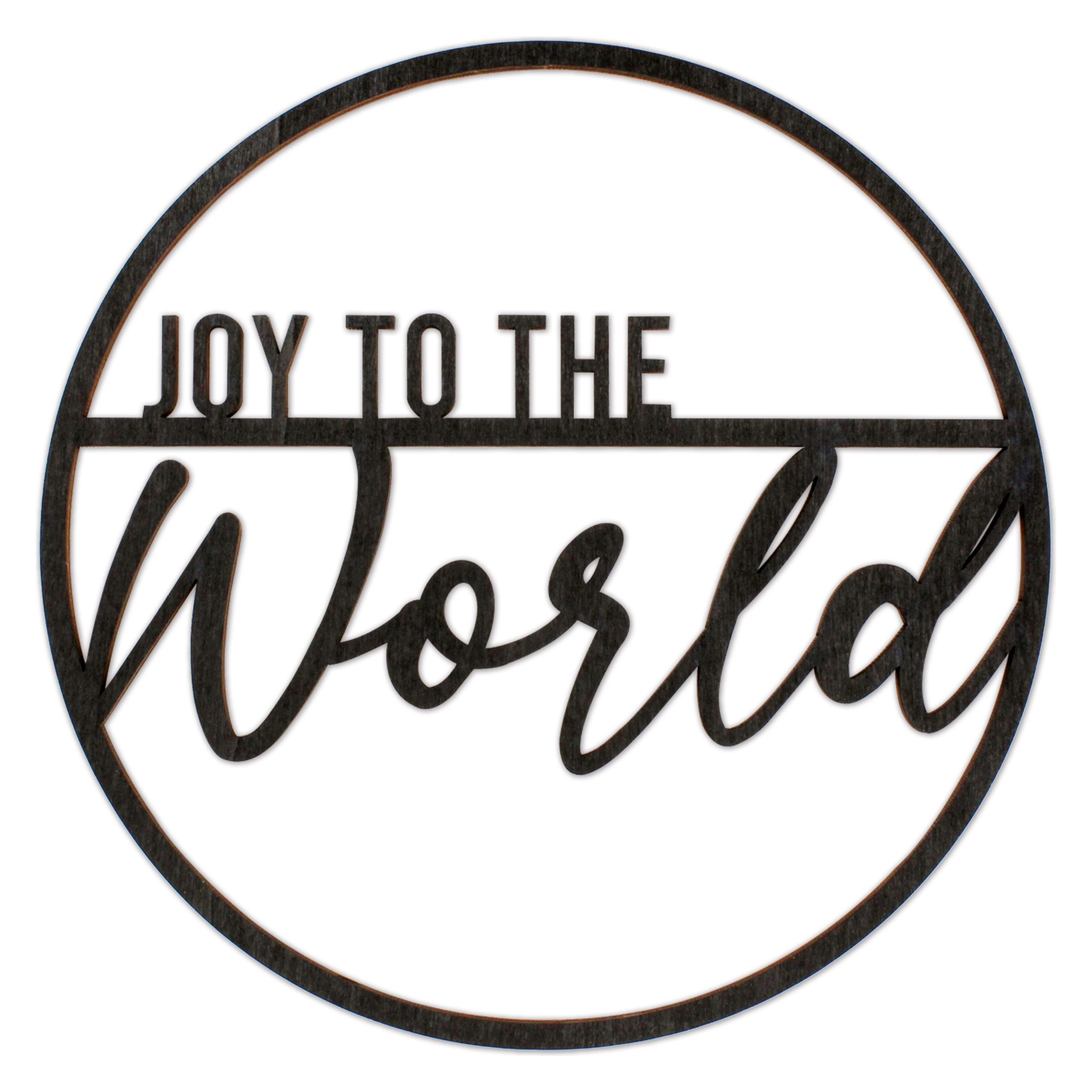 Papierdrachen Grosser Cutoutring aus Holz - Joy to the World (77420751)