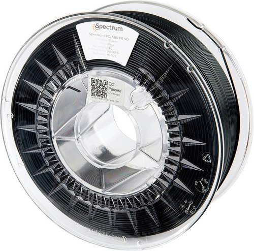 Spectrum Filaments 81011 PC/ABS FR V0 Filament PC-ABS flammhemmend, hitzebeständig 1.75 mm 1000 g Schwarz, Black 1 St.
