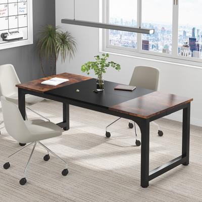 YUZHOU "70.86"" Conference Table, Meeting Table with Stable Metal Frame - 70.86”L x 31”W x 29”H"