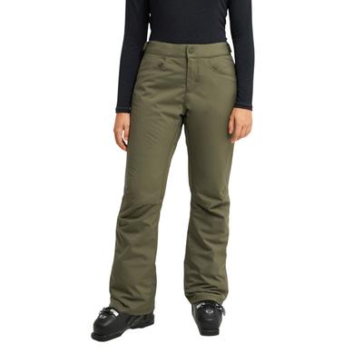 Snowboardhose ROXY "Backyard 10K", Damen, Gr. M, Normalgrößen, grün (beetle), Obermaterial: 100% Polyester., Hosen
