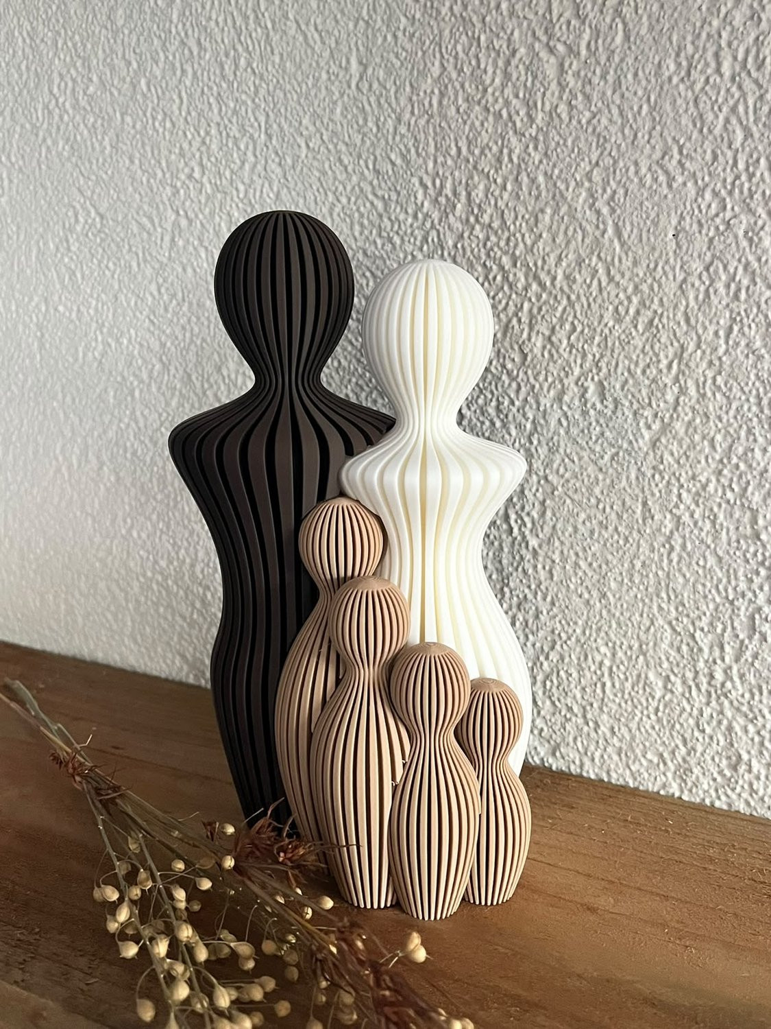 Mein 3D-Design.nl Familiebeeld met ouders en 4 kinderen, 3D-geprint tabletop decoratie