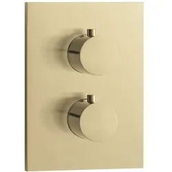 Herzbach Design iX Fertigmontageset 21.503055.2.41 Unterputz-Thermostat, 3 Verbraucher, brass steel