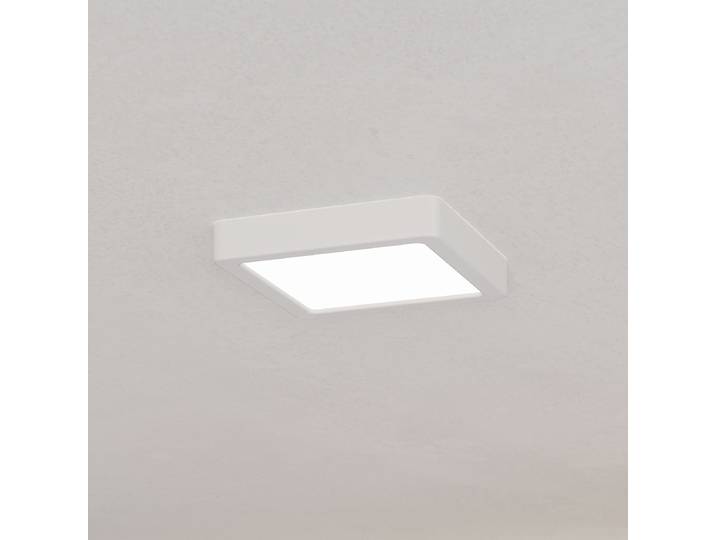 Plafonnier LED 15 x 15cm Argenté/Blanc Polycarbonate LED Module LED