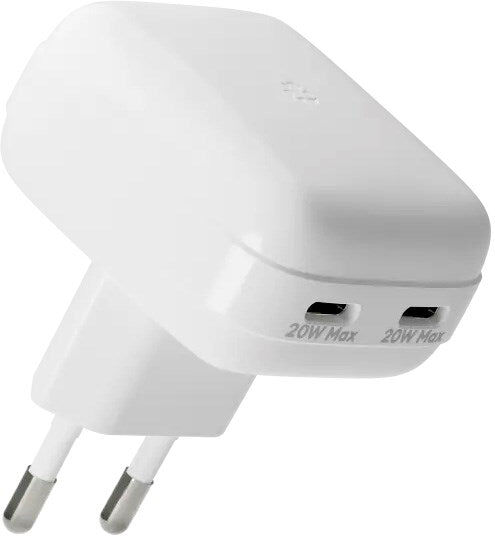 dbramante1928 20W Vægoplader m. 2 x USB-C Stik - Hvid