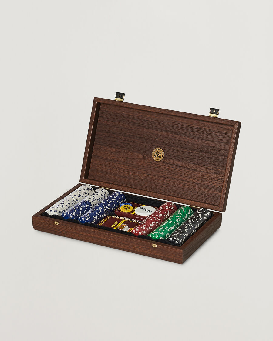 Manopoulos Walnut Burl Poker Case men One size Brun