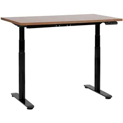 SCHREIBTISCH braunschwarz 120/72 cm elektrisch höhenverstellbar Destin IV