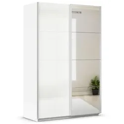 rauch ORANGE Schwebetürenschrank Quadra 136 x 210 cm Dekor Weiß