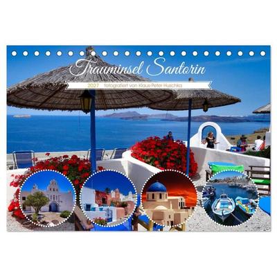 Trauminsel Santorin (Tischkalender 2027 DIN A5 quer), CALVENDO Monatskalender