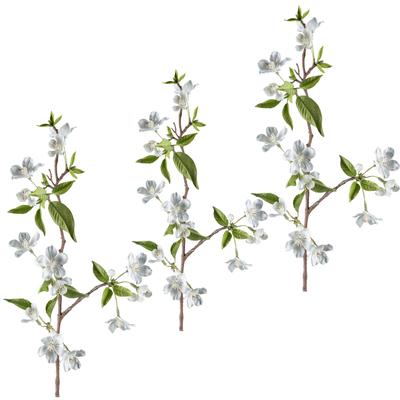 Kunstzweig CREATIV GREEN "Birnblütenzweig", weiß, H:55cm, Kunststoff, Kunstpflanzen, Kunstzweig, mit zarten Blüten