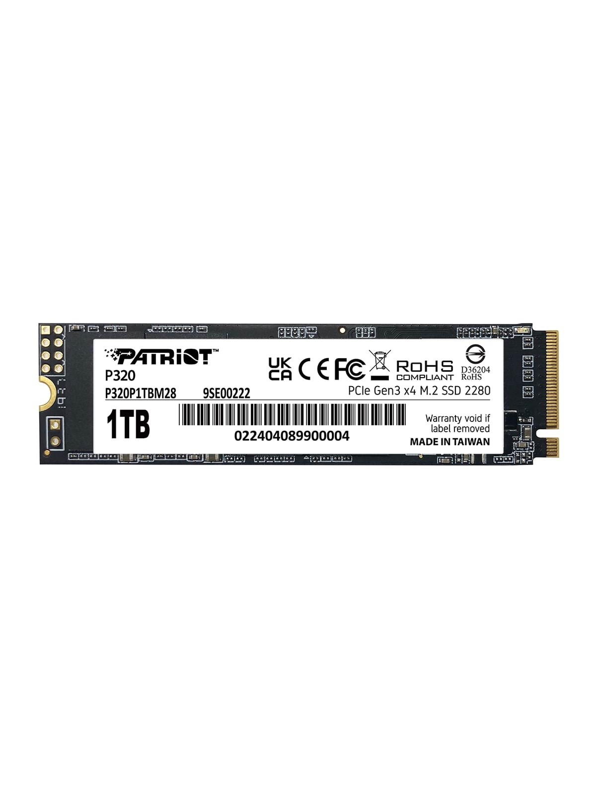 Patriot P320 - SSD - 1 TB - PCIe 3.0 x4 (NVMe)
