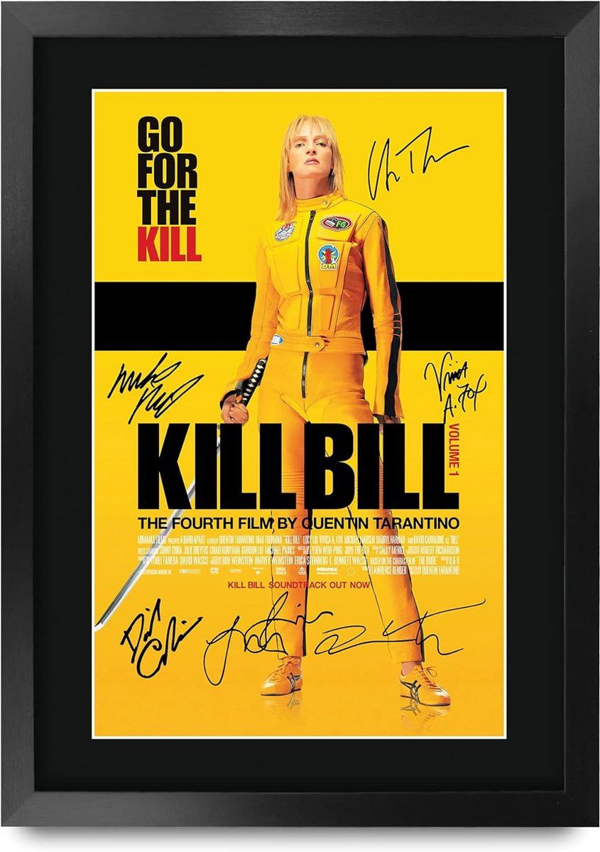 Ingelijste A3 Filmposter met Gedrukte Handtekening voor Volwassenen