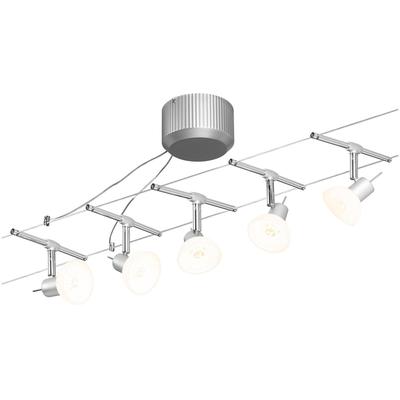 PAULMANN LED Deckenleuchte "Sheela", weiß (chromfarben, weiß), 5, 1 Stk., Leuchten, GU 5,3, LED Schienensystem