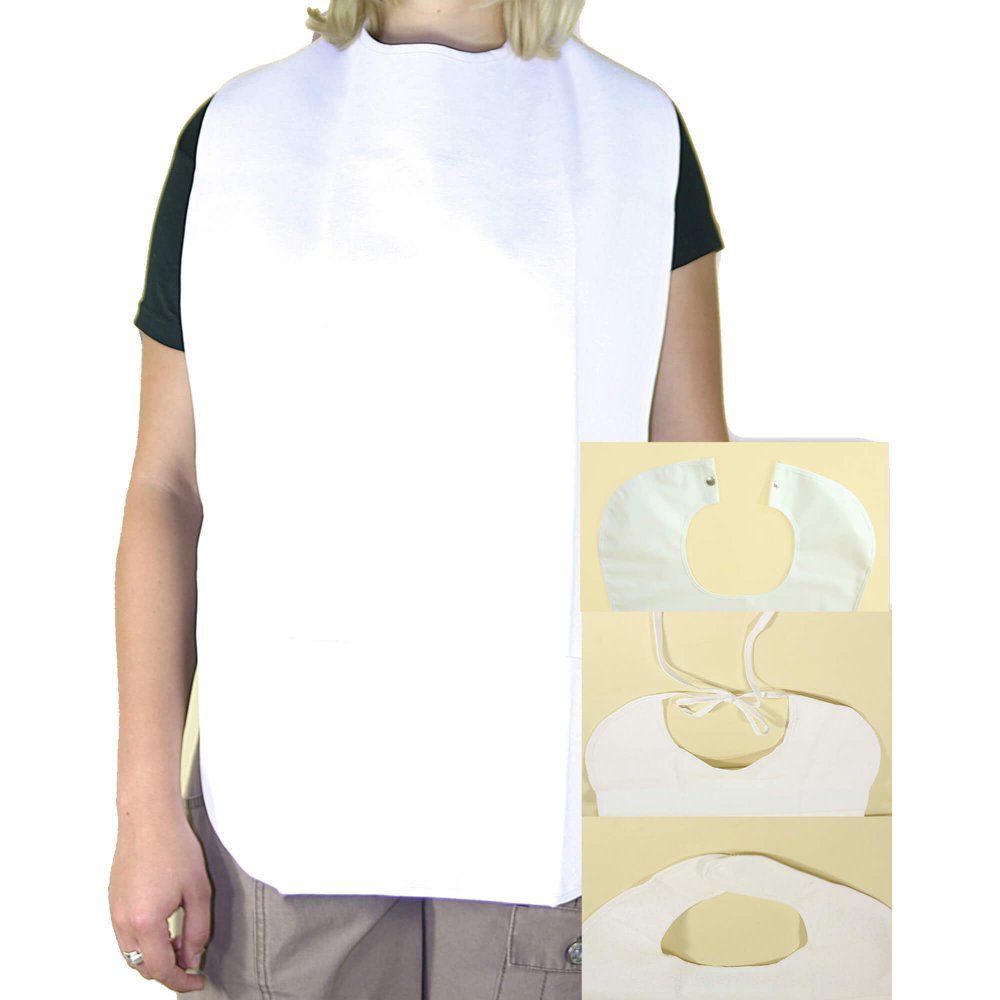 Careliv Produkte OHG Lätzchen Erwachsenen folie/frottee weiss Auffangt.klettb. 03097721