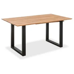 G+K Esstisch mit Auszug TI-0594 160/210 x 90 cm Holz Braun Wildeiche 160 / 210