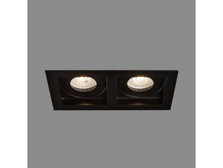Spot encastrable LED Grid 19 x 4 x 10cm Noir/Noir Matériau : Métal Surface en métal : Laqué Type de métal : Aluminium GU10