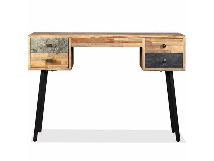 Bureau - - 110x50x76 cm - Teck recyclé + acier - 4 tiroirs - Surface polie et laquée 2098