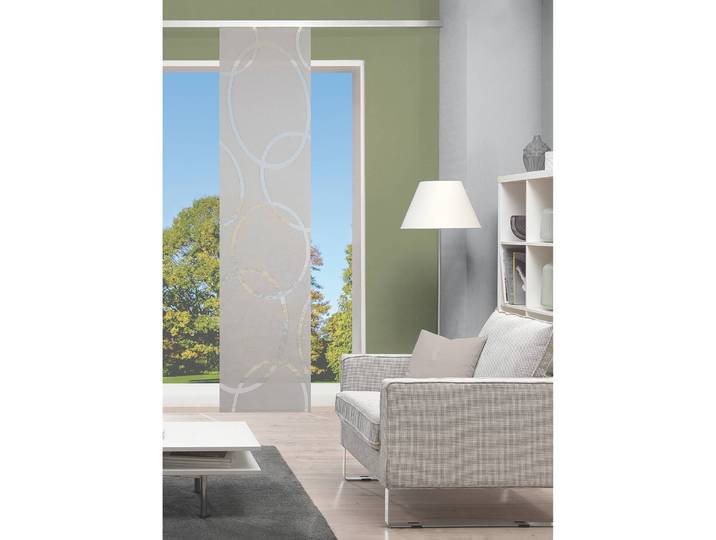 Panneau japonais Scherli Pinalo II 60 x 245cm Blanc/Gris