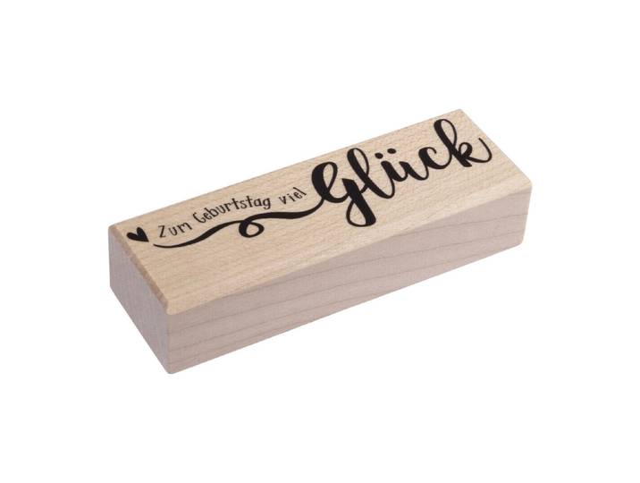 Stempel Zum Geburtstag viel Glück , 3x9cm