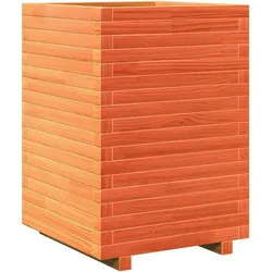 vidaXL Pflanzkübel Wachsbraun 50x50x72 cm Massivholz Kiefer