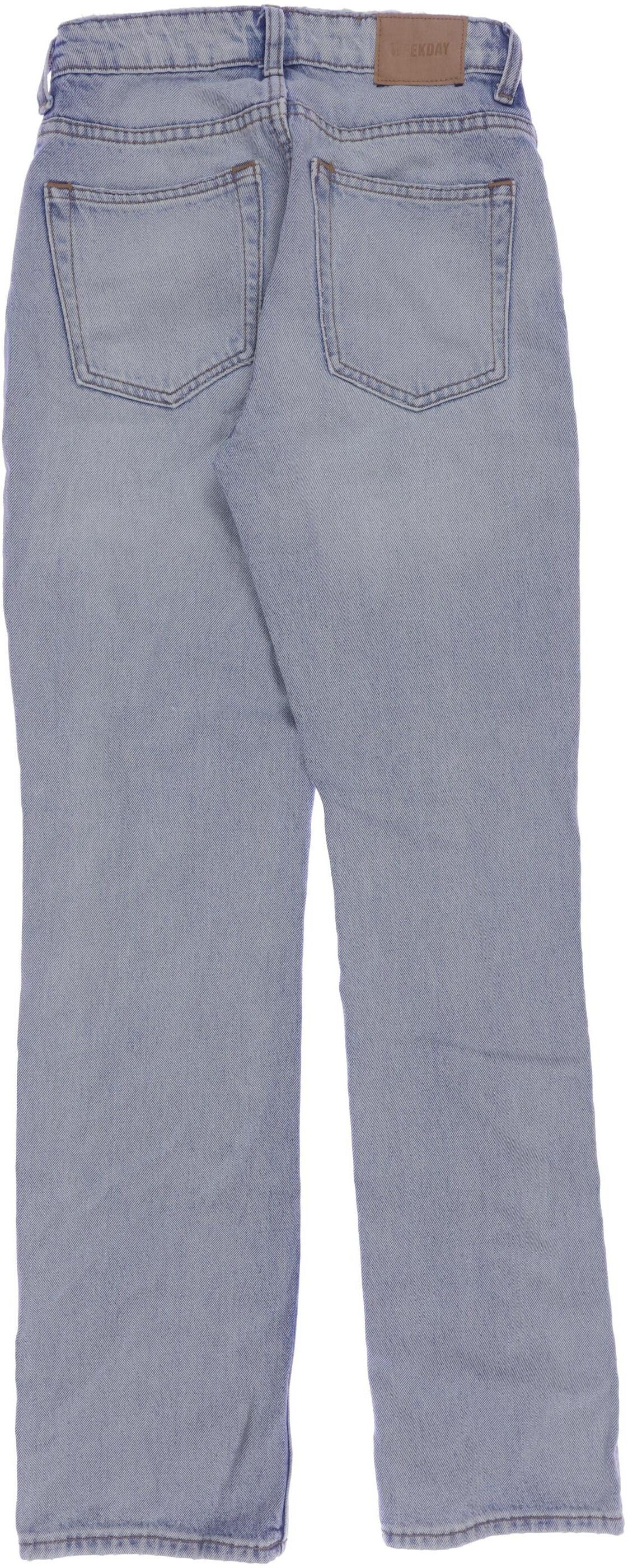 Weekday Damen Jeans, Blau, Gr. W24, Baumwolle - Second Hand