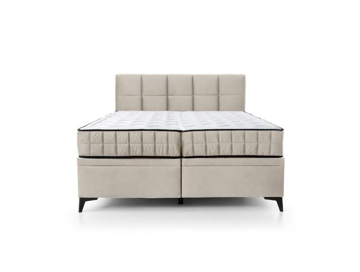 Kontinentalbett 160x200 cm Beriano mit Stauraum und Matratze,