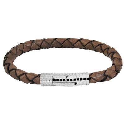 Armreif ADELIA´S "Armband – Armreif aus Leder 21 cm", braun, Armbänder, Damen, 21cm, Leder, Armreif, Ideal zum Verschenken – schlicht und stilvoll