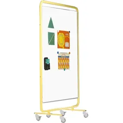 Fahrbare doppelseitiges Whiteboard aus weißer Premium Stahlemaille