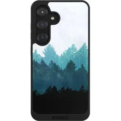 Nivocase Handyhülle für Samsung Galaxy S25 Hülle NIVOpure Case Schwarz Abstrakt Baum Wald (Samsung Galaxy S25), Smartphone Hülle, Schwarz