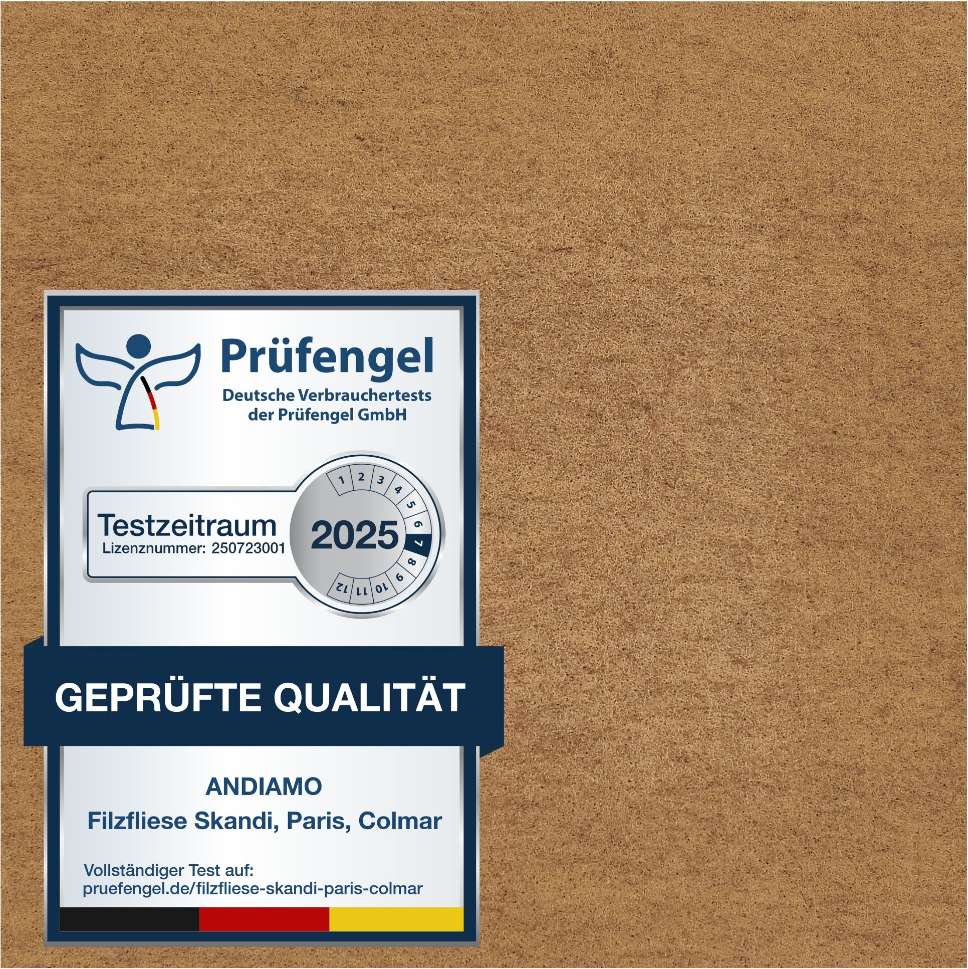 Teppichfliese ANDIAMO "Skandi, selbstklebend, Gesamthöhe ca. 4 mm", beige, B:40cm L:40cm, Polypropylen, Teppiche, Teppichfliese, 40x40 cm, 25 Stück (4 qm), 50 Stück (8 qm) oder 100 Stück (16 qm) beige B : 40cm 50 Stk., 8 qm qm, L: 40cm