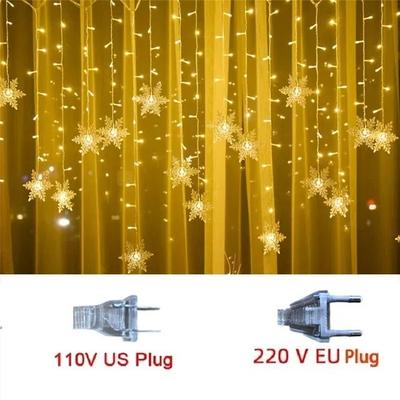 Uplift Picks Magical Snowflake Curtain Lights For Bright And Festive Holiday Window Displays warm 110 V Us Plug