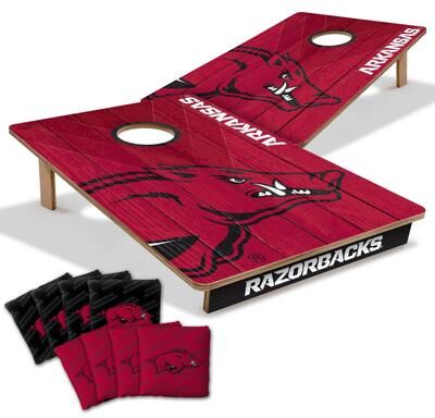 Skip's Garage Arkansas Razorbacks NCAA Tailgate Cornhole Board Set