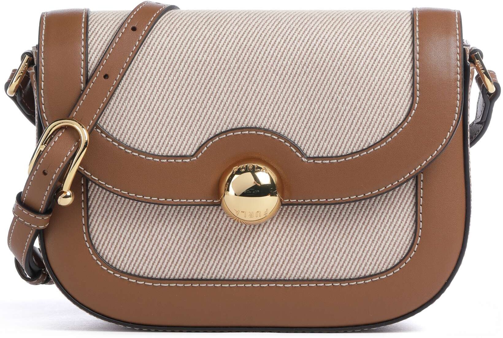 Furla Moonlight S Umhängetasche aus Leder, braun
