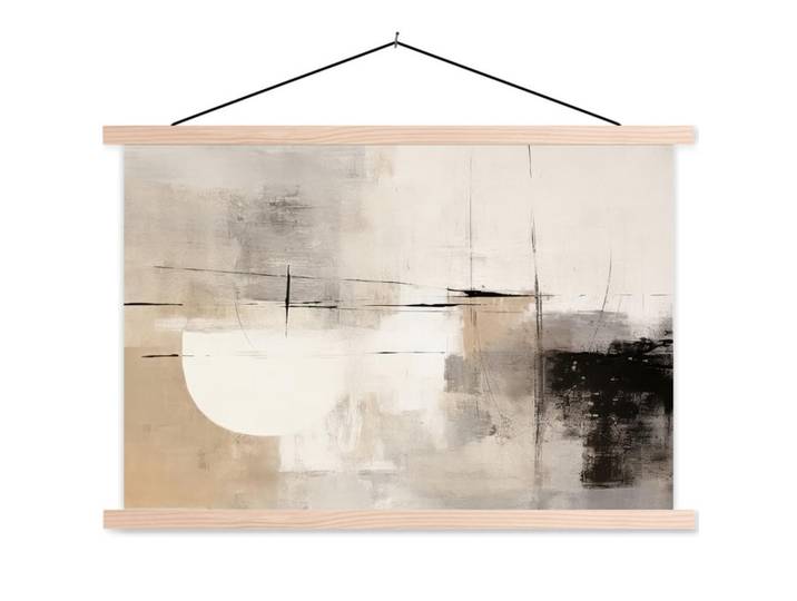 MuchoWow Poster Abstrakt - Kunst - Grau 90x60 cm, Hellgrau, Rechteckig, 90x60x0.15 cm, Bilder & Rahmen, Bilder, Sonstige Wandbilder