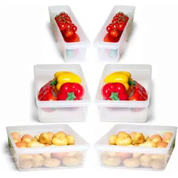 Novaliv Kühlschrank 6er Set Organizer Kühlschrank Klein + Mittel + Groß BPA-frei Küchenordnung küchenorganizer Kühlschrankorganizer Lebensmittelecht FFlaschen Organizer Ablagefach Kühlschrankfach