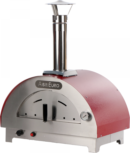 AgriEuro Premium Forno a gas per pizza da esterno Rosso - per 1 pizza
