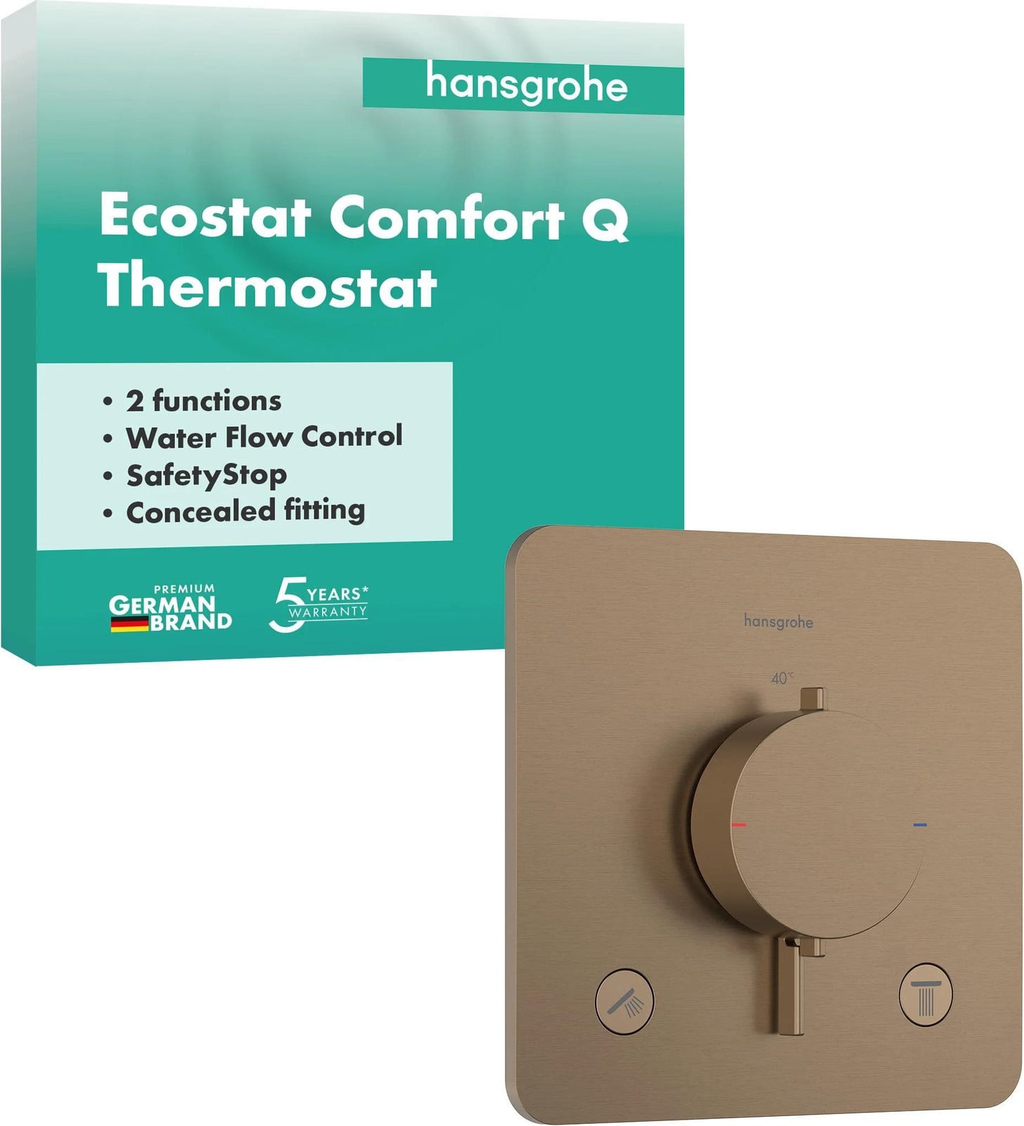 Hansgrohe Thermostat UP Ecostat Comfort Q complete set voor 2 verbruikers