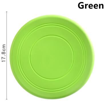 The Handy Homestead Soft Silicone Dog Flying Disc Interactive Fetch Toy For Training green