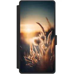 Nivocase Klapphülle für Samsung Galaxy S25 Ultra Handyhülle aus Kunst Leder NIVOflip schwarz Natur Sonne (Samsung Galaxy S25 Ultra), Smartphone Hülle, Schwarz