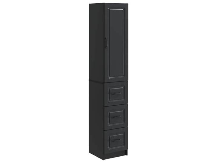 HKLGBVCR Möbel-Set, 2-teilig, 33 x 34,5 x 87 cm, Holz, Technik Aufbewahrungsschrank, offene Regale, geschlossene Schubladen, LED-Beleuchtung, Holz, glatte Oberfläche, Sideboard, Organizer